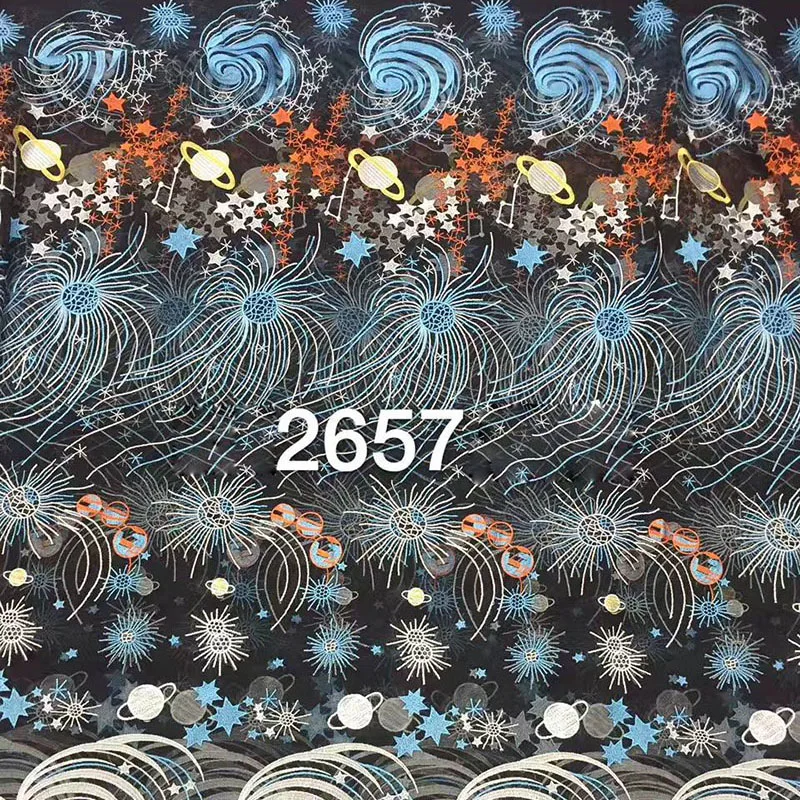 new Max Star sky powderful design most colorful Luxury elegant embroidery lace for Dress competition complex | Дом и сад