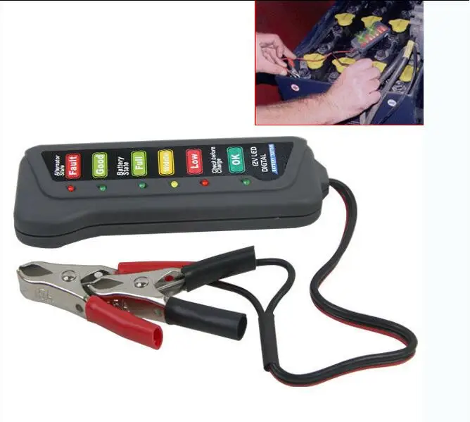 

LED Handheld Storage car electromobile Battery Tester Car 12v Voltage Digital Display Indicates