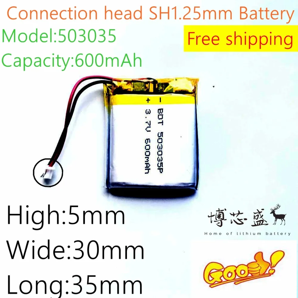 503035 3 7 v 600mAh литий полимерная батарея 7V Вольт li po ion lipo перезаряжаемые батареи для