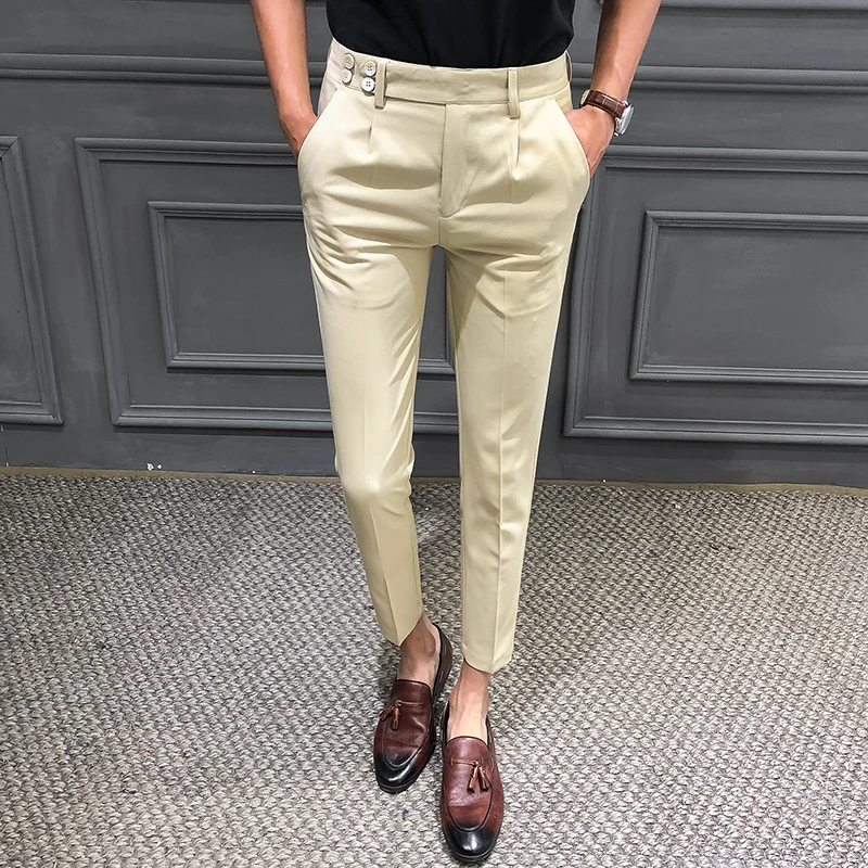 Мужские брюки винтажные классические до щиколотки | Мужская одежда