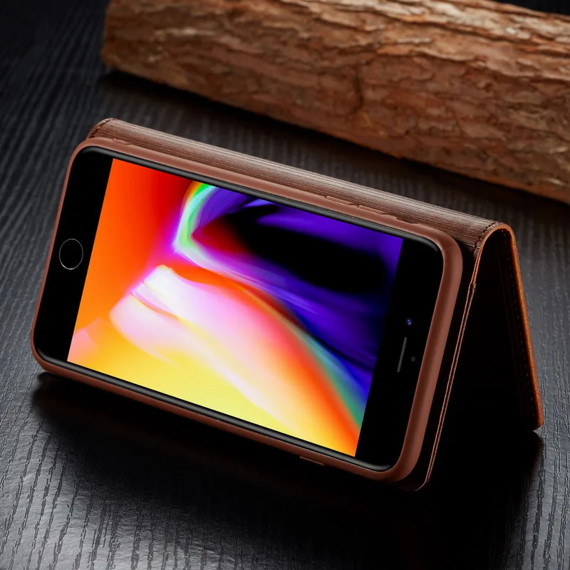 Магнитный чехол-кошелек из натуральной кожи для iPhone XR 7 XS Max чехол s держатель для карт чехол для Coque iPhone X 6s 8 Plus 6 11