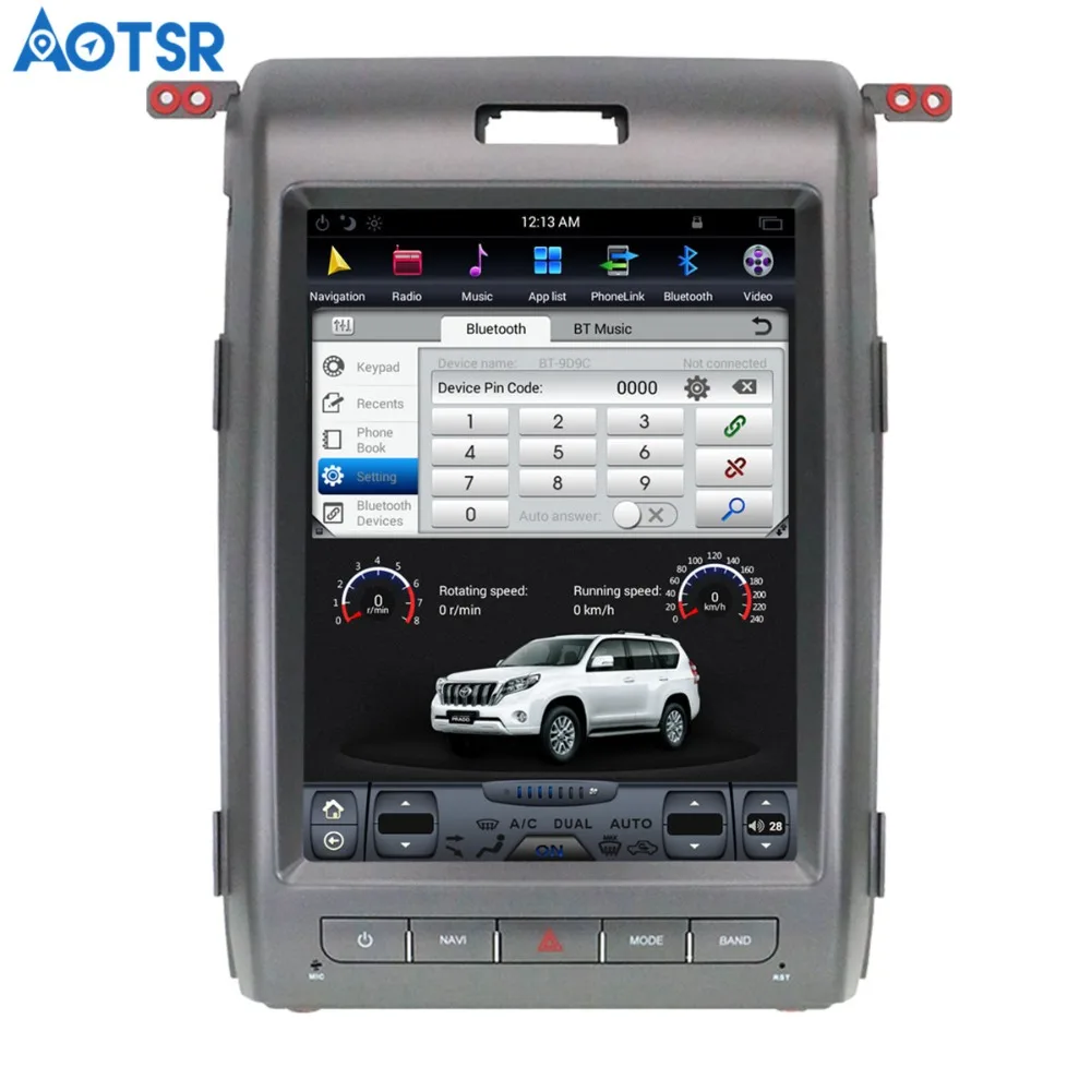 Автомобильный мультимедийный плеер Aotsr Android 7 1 в стиле Тесла без DVD плеера GPS