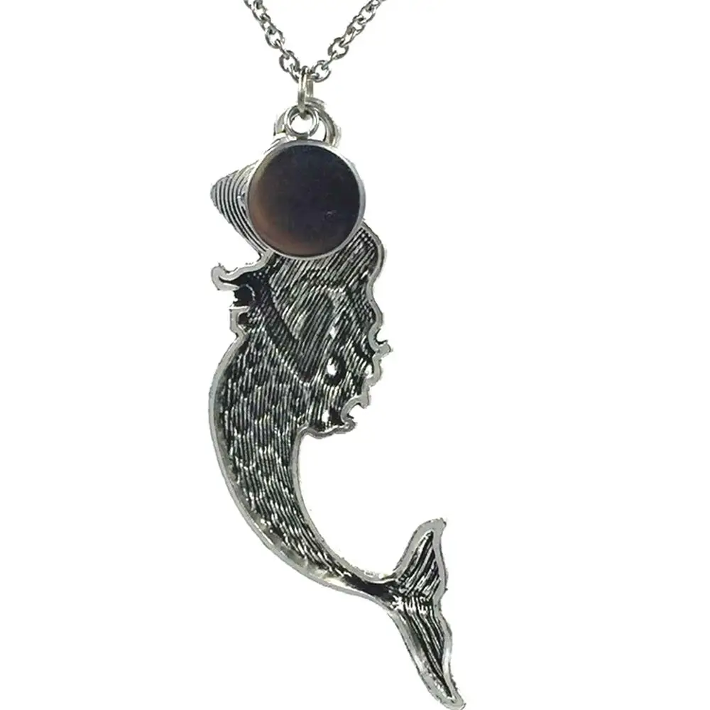 BULK 10pcs Beach Mermaid Pendant Necklace with Bule Scale 18&quot Stainless Steel Link Chain Women Girls Jewelry Gifts | Украшения и