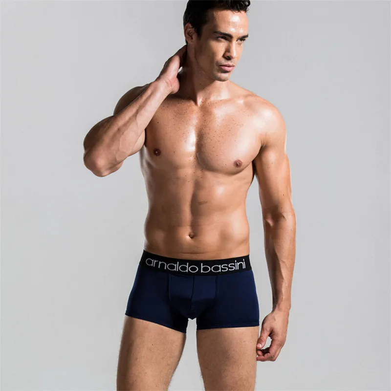 AB Novy Blue 16 цветов, мужское нижнее белье, Cueca, пикантные мужские трусы, удобные, дышащие, мужские боксеры, высокое качество, модальные шорты, мужские боксеры - Цвет: AB Novy Blue