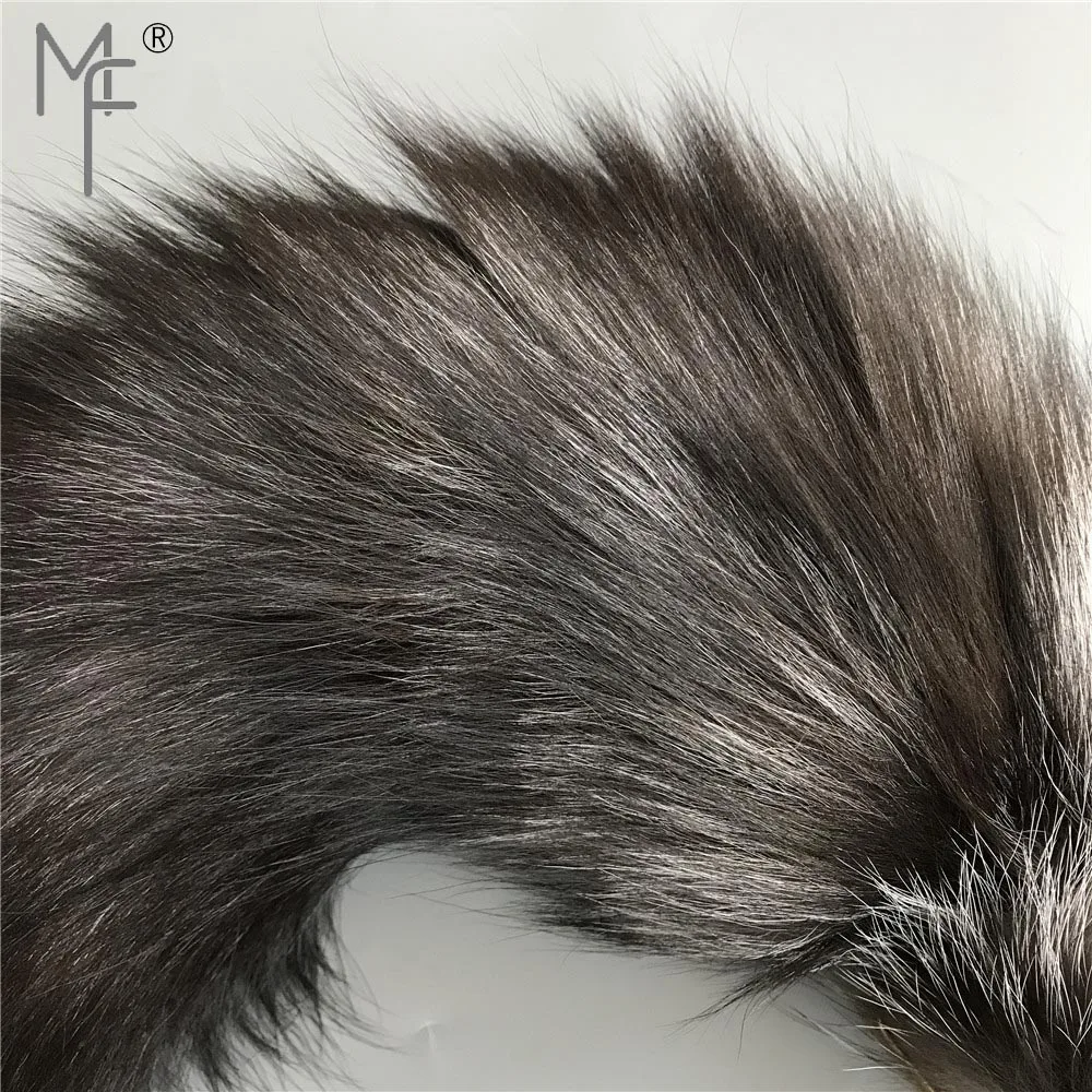 Magicfur 50 шт 20 дюймов см реального из меха черно бурой лисицы хвост брелок для ключей