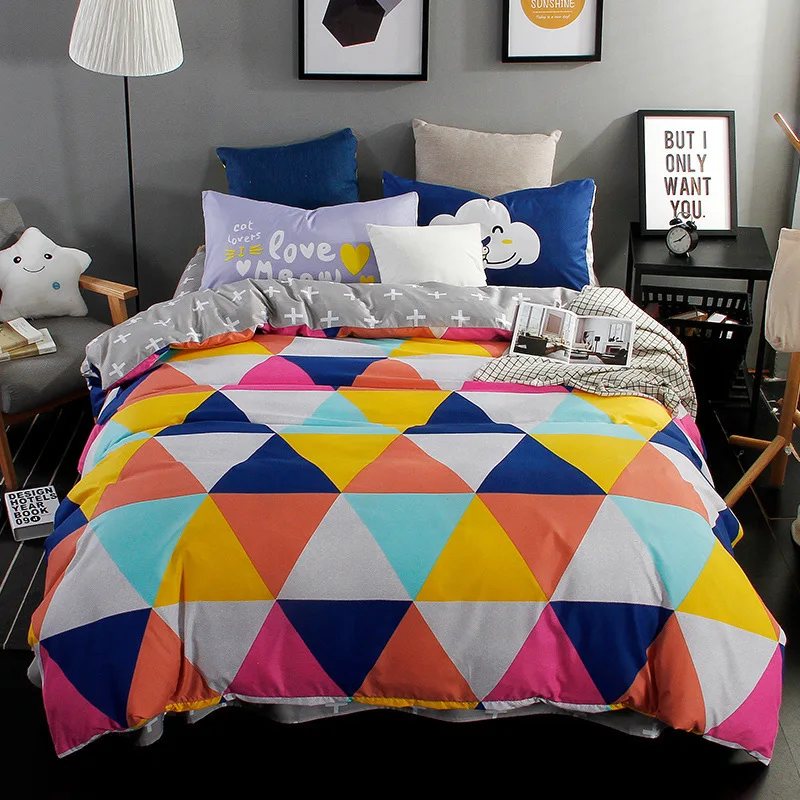 Пододеяльник с геометрическим рисунком в полоску двуспальный комплект