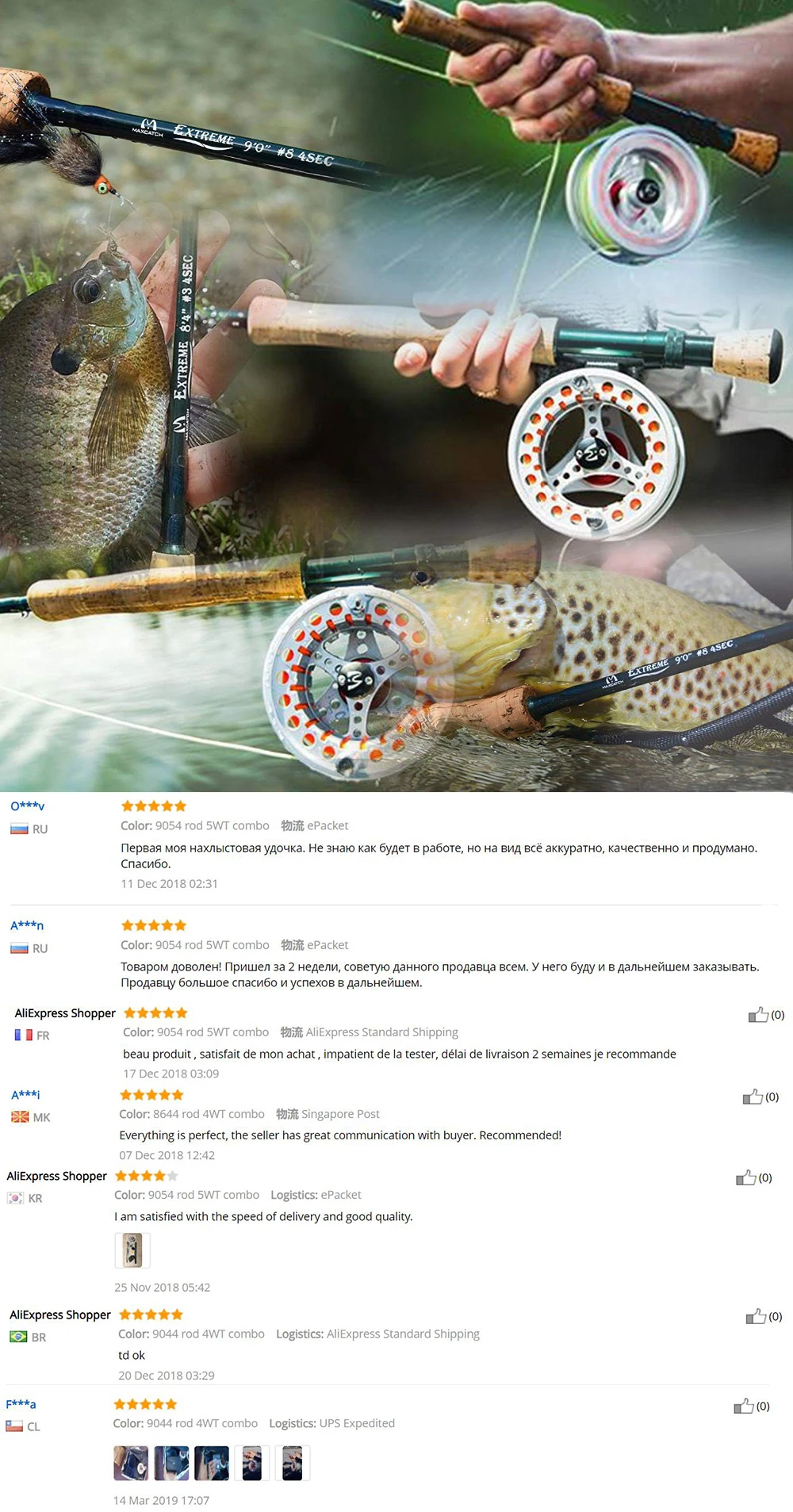 Maximumcatch 5WT Fly Fishing Combo 9FT средне-быстрая Летающая Удочка предварительно намотанная Летающая катушка 5F Fly Line с треугольной трубкой Cordura