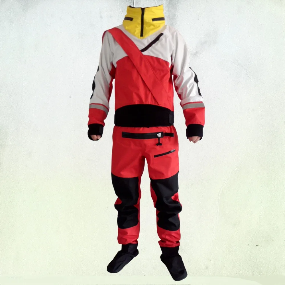 Новый полный сухой костюм передняя застежка-молния с капюшоном сухие костюмы для