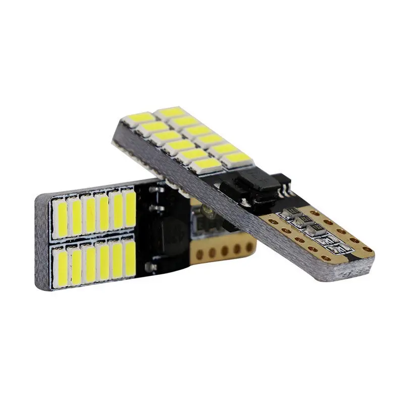 4 12 В w5w светодиодные лампы t10 canbus Анти ошибка Белый Ксенон 6500k 24smd автомобильный