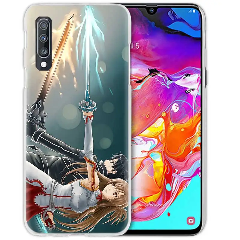 Обувь для вечеринки в Стиле косплей Sword Art Online(SAO), чехол для samsung Galaxy A50 A70 A20e A40 A30 A20 A10 A8 A6 плюс A9 A7 Прозрачный чехол для телефона из прочного поликарбоната с Coque - Цвет: 03