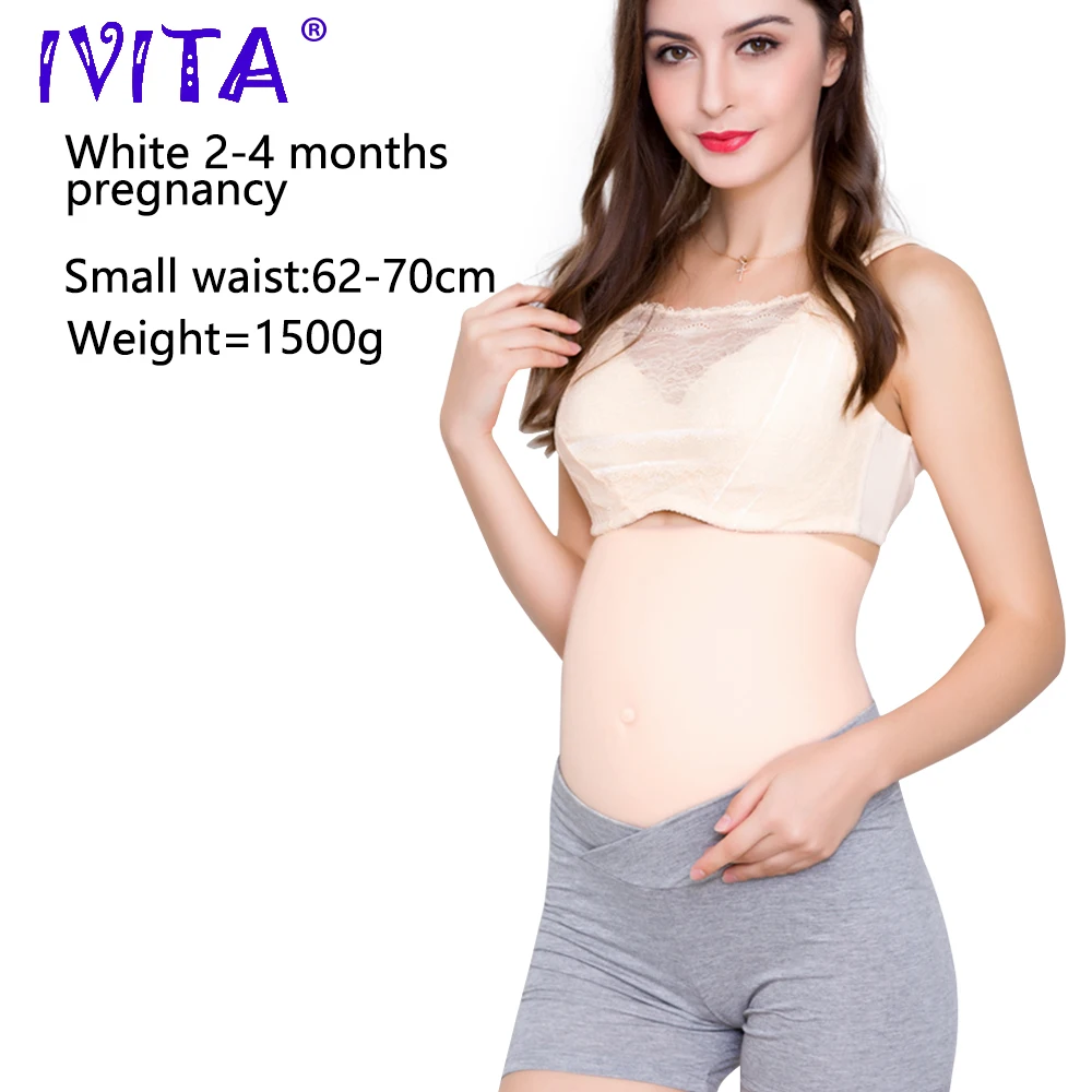 IVITA False Silicone Pregnant Soft Touch Belly Realistic Pregnancy For Unisex Crossdresser Enhancer |
