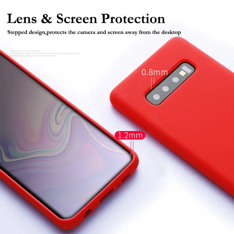 Жидкий силиконовый чехол для Samsung Galaxy A50 A70 S10 Note10 Plus мягкий матовый накладка 8 9 S8 S9