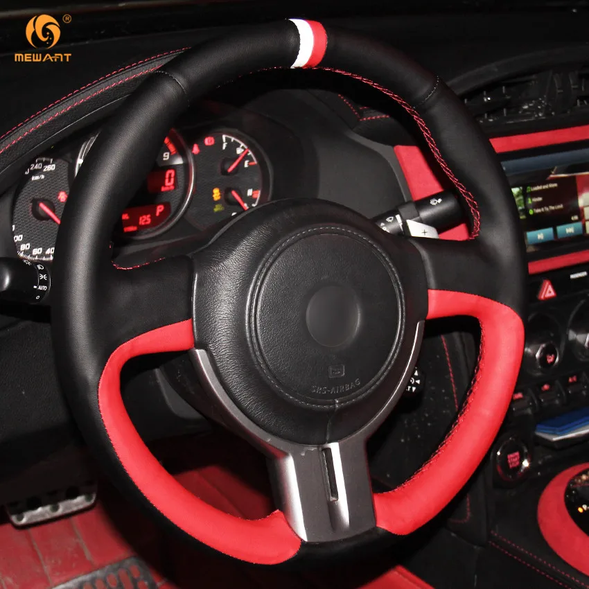 MEWANT черная красная натуральная кожа белая маркер для Toyota 86 2012 2015 Subaru BRZ интерьер|car