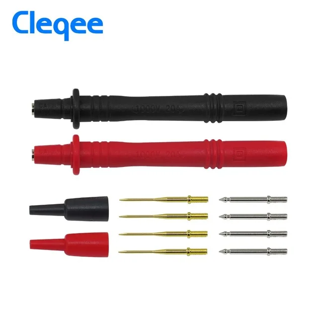 Cleqee P8001 2 шт. зонд мультиметра Сменные позолоченные иглы тестовые зонды для