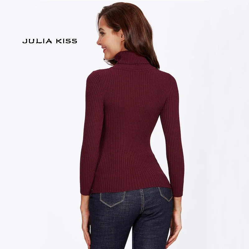 Women Rolled Neck Ribbed Knit Fitting Sweater Fitted Pullover | Женская одежда