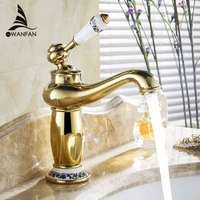 basin faucets modern faucet bathroom faucet gold finish hot cold brass basin sink faucet single handle with ceramic taps m 16k