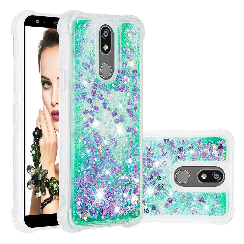 Шикарный роскошный Жидкий чехол с сияющими блестками для LG V40 ThinQ K12 Plus K40 Stylo 5 4 Q