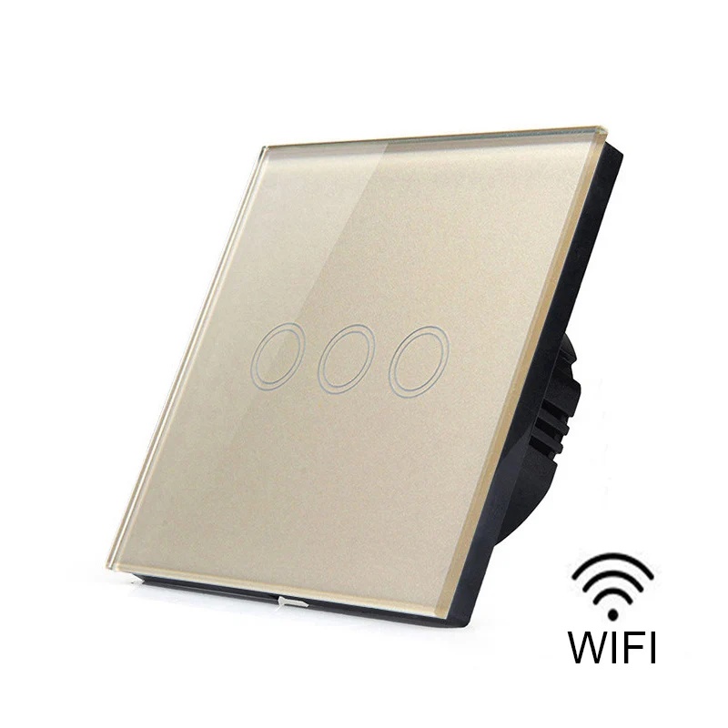 ЕС Стандартный 1/2/3 местный 1 позиционный WiFi сенсорный выключатель Смарт