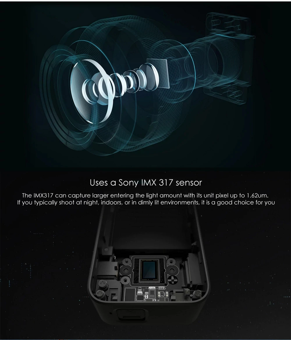 Xiaomi Mijia портативный мини 4K 30fps видео запись 145 широкий угол 2,4 дюймов экран Mijia мини
