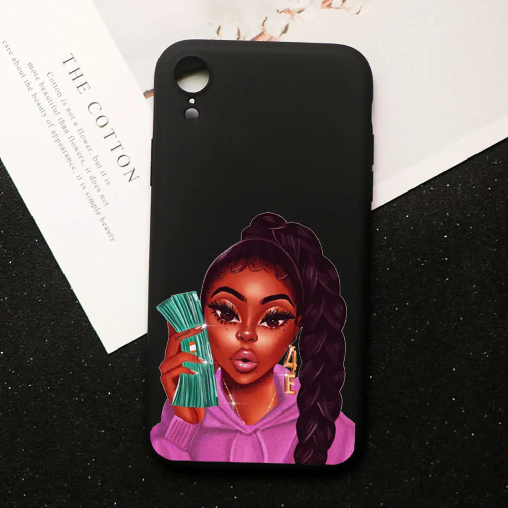 TPU A1677 Забавный чехол для телефона kash doll Black Girl для iPhone 7, 6s, 8 Plus, 5S, SE, X, XR, XS, MAX, TPU чехол для samsung A50, S8, S9, S10 - Цвет: TPU A1677