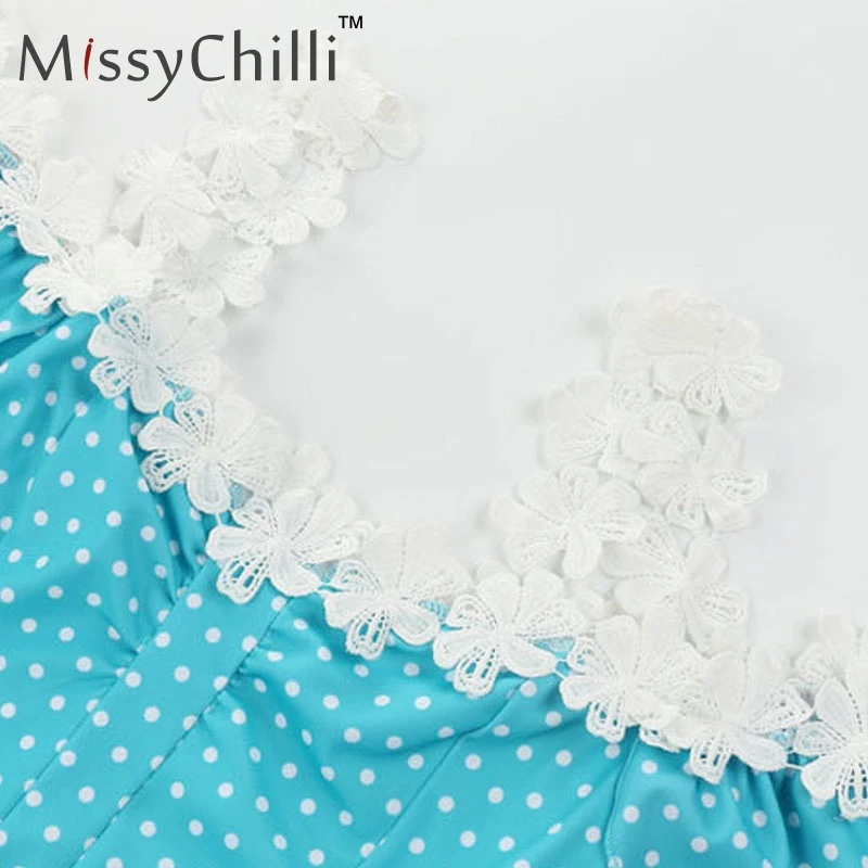 Женское кружевное платье-миди MissyChilli Клубное облегающее платье в горошек с