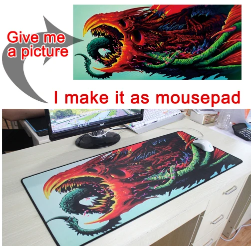 

Mairuige League of legends Speed Large Gaming Mouse Pad For LOL Laptop Locking Edge Natural Rubber Mousepad Mat For CS Dota