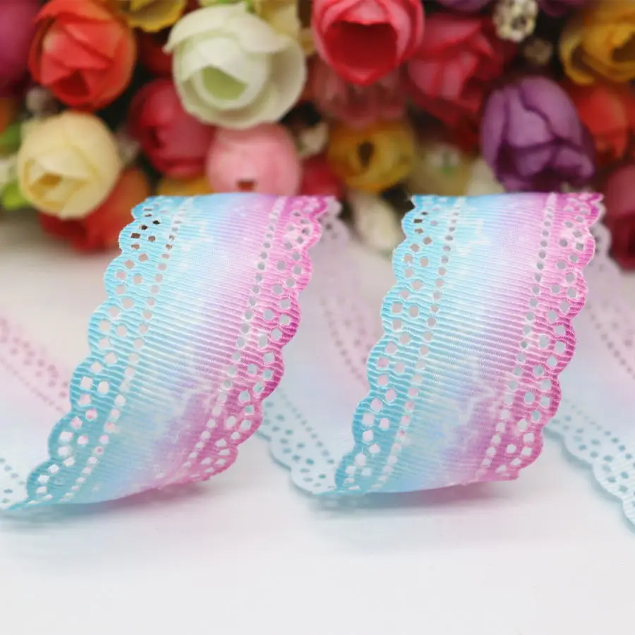 12 50 ярдов Grosgrain полые кружевные ленты сетка печатные ленты 30 мм пробки для бутылок DIY ремесла аксессуары ручной работы M19040703 - Цвет: 12