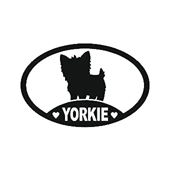 

15 см ширина Йоркширский милый бампер боковая виниловая наклейка с напоминанием о топливе наклейка с животными Стайлинг наклейки на кузов а...