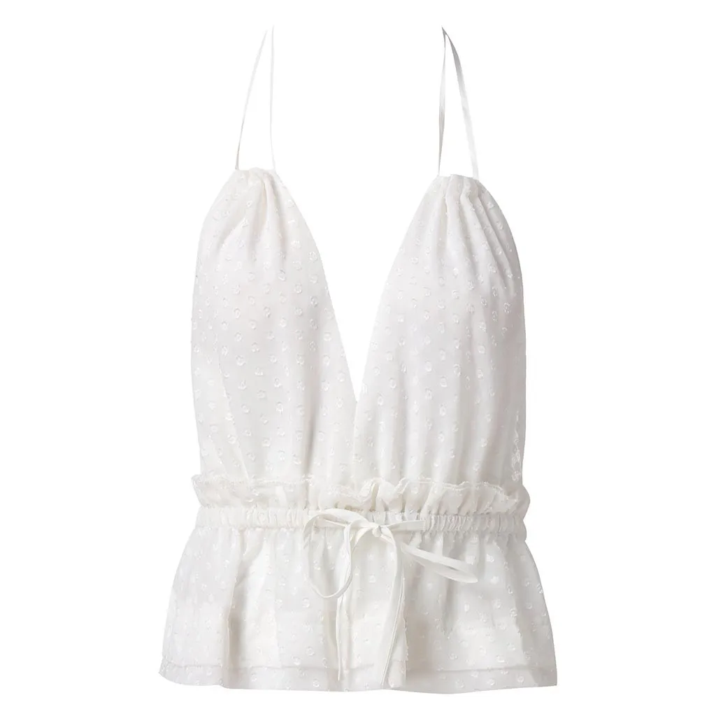 Женская Повседневная майка с v образным вырезом однотонный короткий топ без