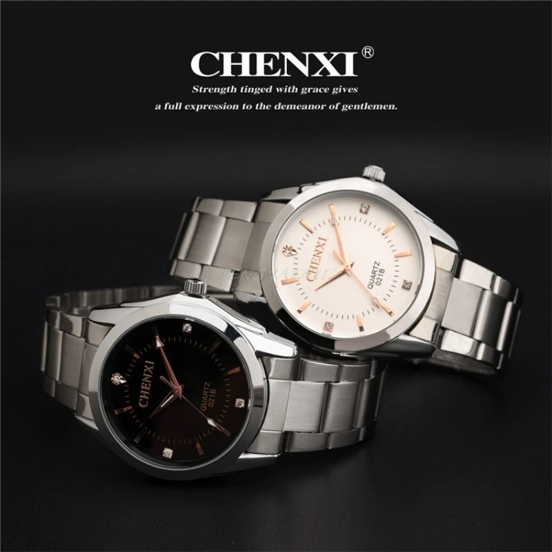 CHENXI Brand Relogio Luxury Man Casual Watches Waterproof Watch Men Fashion Decoration Rhinestone Quartz Wristwatch PENGNATATE | Наручные