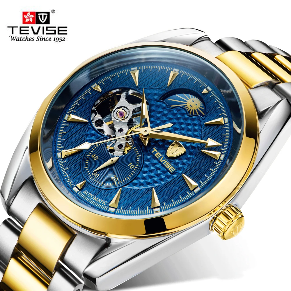 TEVISE Мужские автоматические механические часы мужские спортивные бизнес