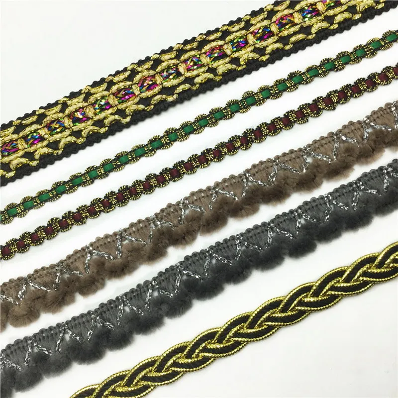 3M/Lot Gold Silver Black Flower Lace Trim Ribbon Tulle Bridal Embroidered Fabric HB29 | Дом и сад