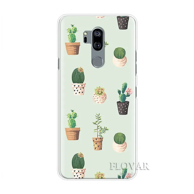 Чехлы для телефонов с кактусами для LG G6 G7 Plus G8 ThinQ V40 V50 ThinQ Q6 Q7 Q8 Жесткий Чехол для ПК