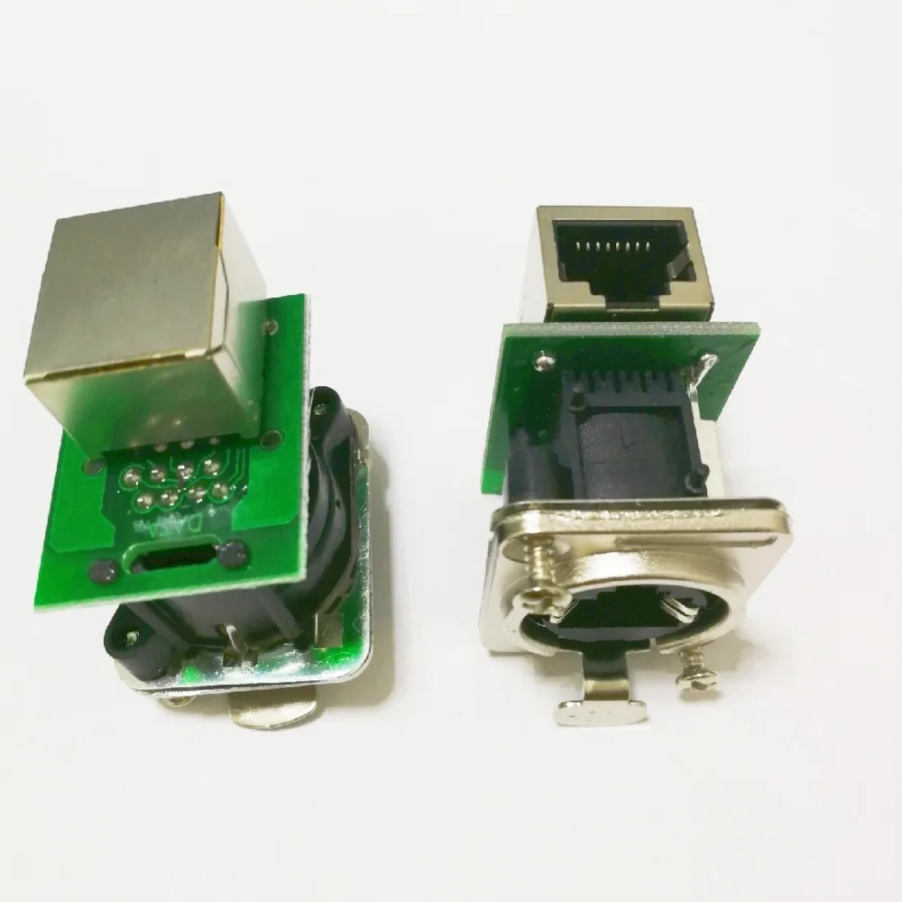 10 шт./лот D Type NE8FDP Ethercon RJ45 Feedthru Series монтажный разъем для монтажа на