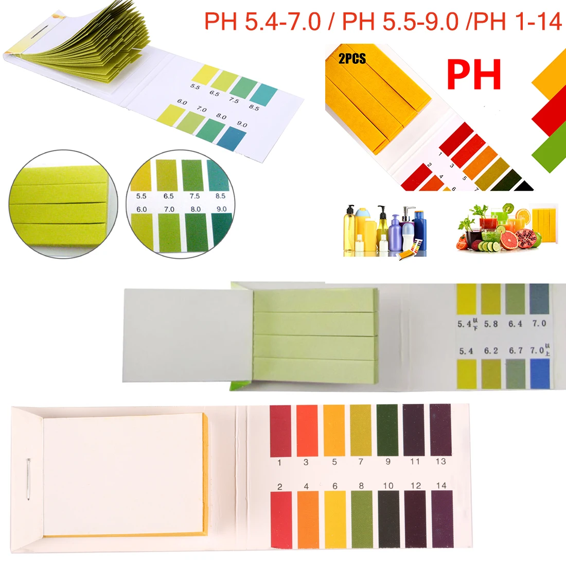 

Alkaline Test Papers Strips Indicator Lab Supplies Litmus Testing Kit For Plant,Water 80 Strips PH 5.4-7.0,PH 5.5-9.0,PH 1 -14