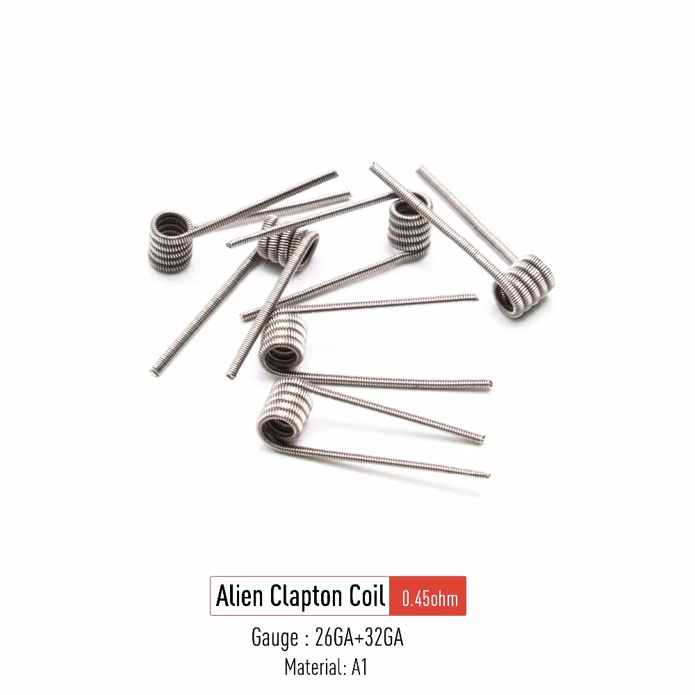 Volcanee 100/200 намоток Alien Clapton Flat Twisted Fused с сопротивлением Quad Тигр нагревательный