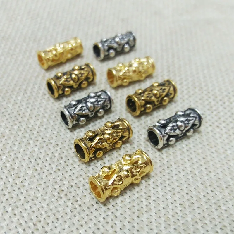 Tupe разделитель кисточка кожаный шнур Ранняя Цветочная филигранная трубка бусины