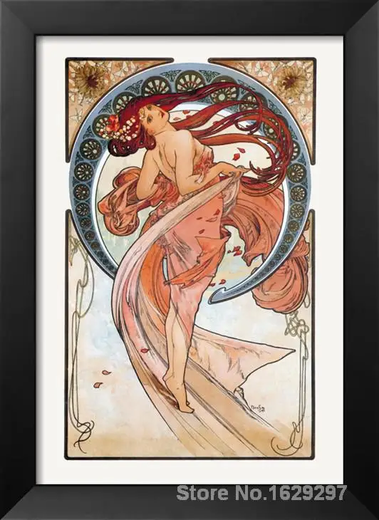 

Dance Alphonse Mucha painting for bedroom decoration High quality