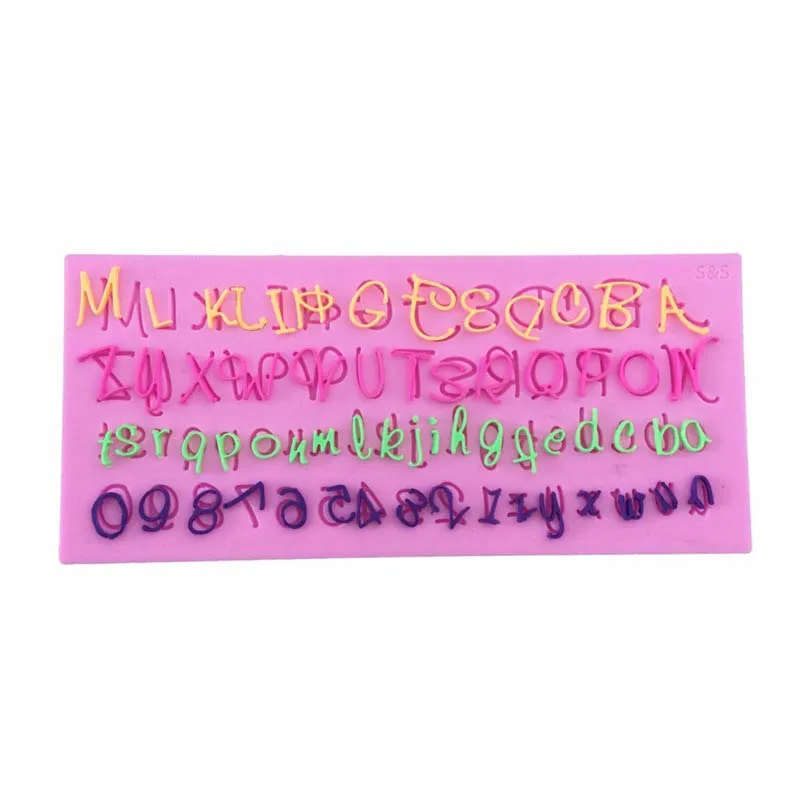 1 шт. помадка торт плесень шоколад плесень DIY украшения торта инструменты силиконовая буква русского алфавита пищевой сорт Кухонные гаджеты