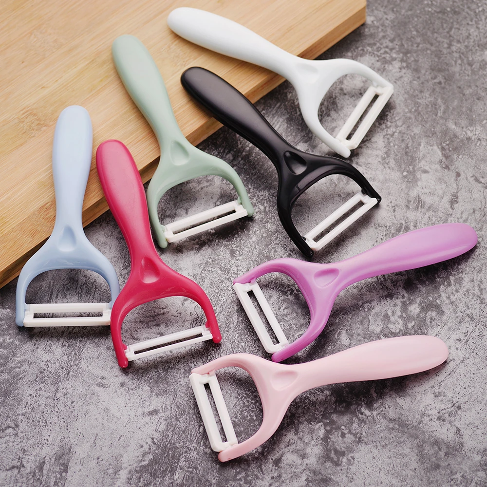 Antioxidant Vegetable Fruit Slicer Cutter Kitchen Tools Ceramic Potato Peeler Zesters Multi-Color Handle Gadgets | Дом и сад