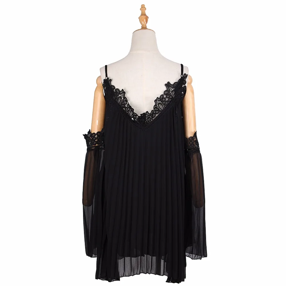 Qlychee модная Милая женская одежда мини-платье кружевное платье с открытыми