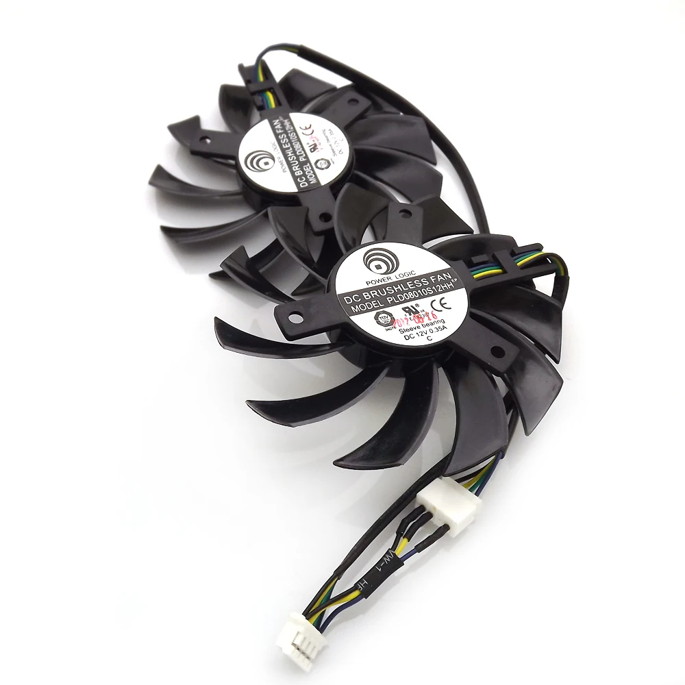 Вентилятор для видеокарты MSI R6790 N560GTX R6850 N460GT Twin Frozr II 2 шт./лот PLD08010S12HH постоянный
