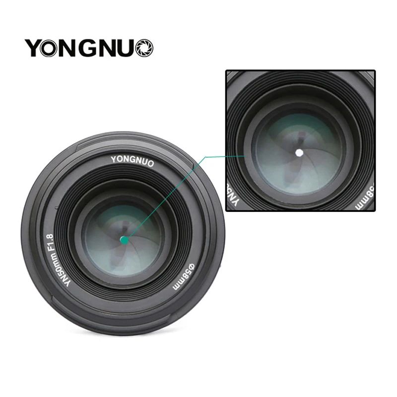Объектив YONGNUO YN 50 мм YN50mm F1.8 Большая диафрагма AF/MF автофокус фиксированный