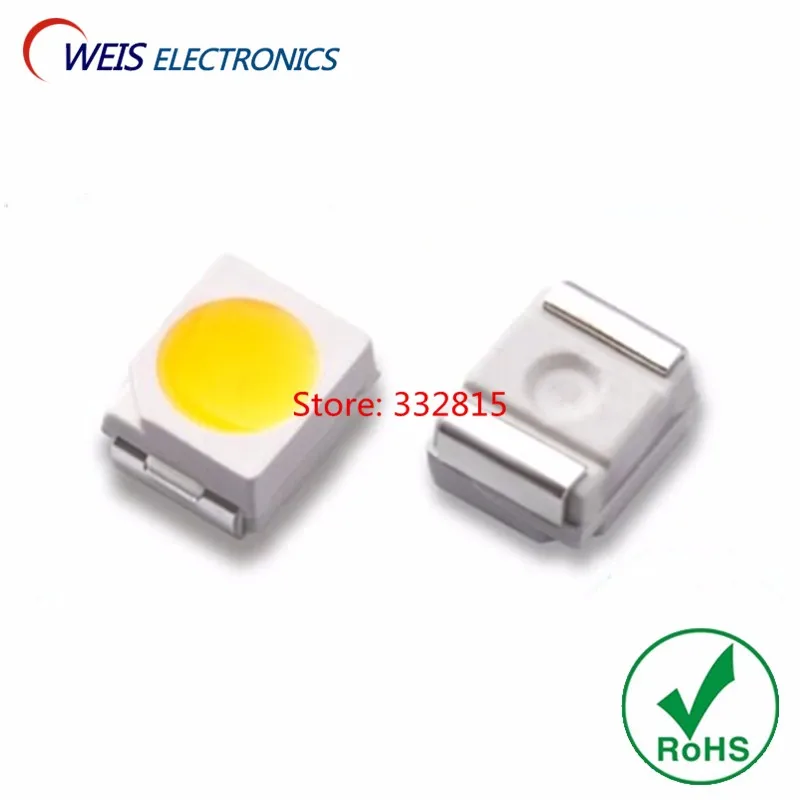 

100PCS 3528 Warm White LED SMD-2 1210 2800-3200K 3.0-3.2v 6-7lm 7-8lm ultra bright light beads RoHs Free shipping