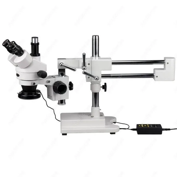 

AmScope Supplies 7X-90X Trinocular Stereo Microscope with 4-Zone 144-LED Ring Light