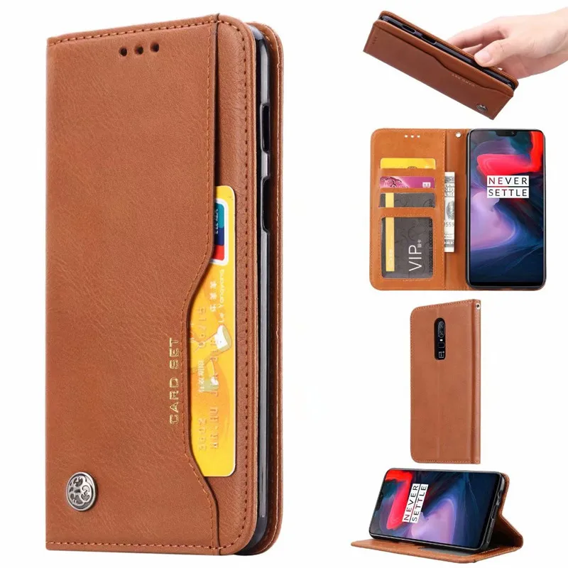 For Oneplus 6 6T 7 7T Luxury High Quality Wallet With Card Slot Magnetic Flip Cover Leather Case One Plus 8 Pro Phone Cases|case for sony xperia|case