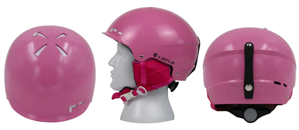 LOCLE Half-covered Skiing Helmet CE Certification Ski Helmet 8 Air Vents Snow Skiing Skateboard Snowboard Helmet 56-63cm