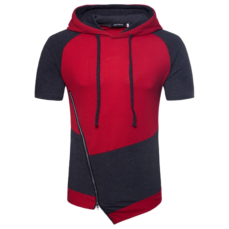 Футболка мужская с капюшоном брендовая дизайнерская клетчатая рубашка