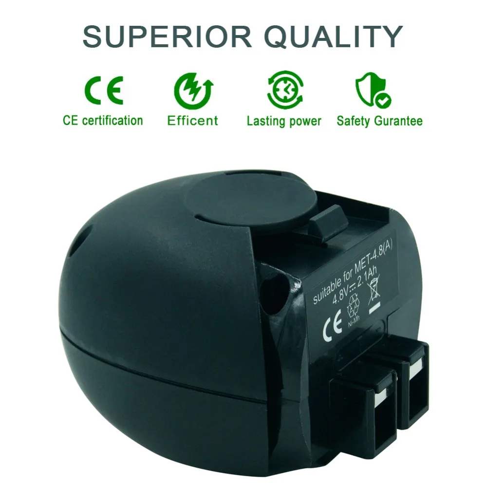 Сменный аккумулятор для Metabo 6 31858 27270 27271 27273 Maxx Power grip2 4 8 в 2100 мАч Ni MH|Перезаряжаемые