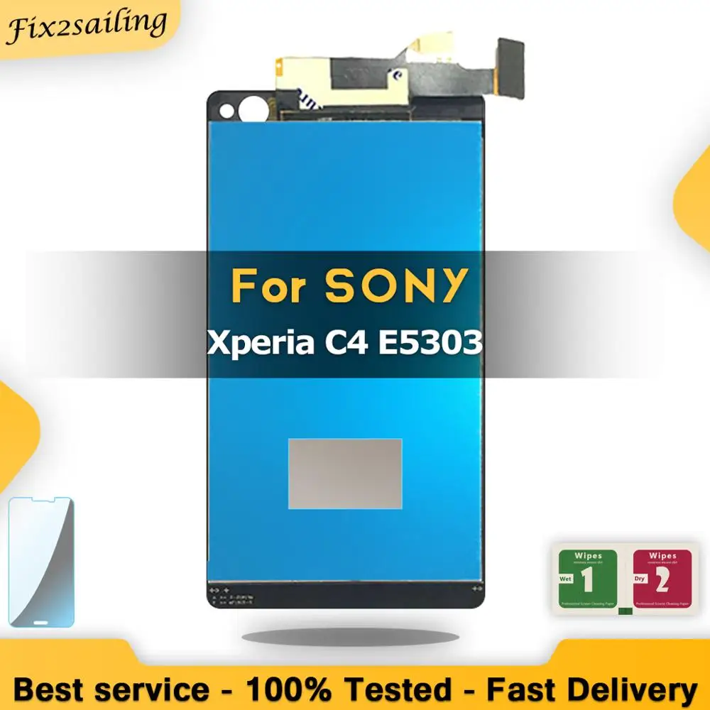 ЖК дисплей 5 дюйма для SONY Xperia C4 сенсорный экран Dual E5303 E5353 E5333 с цифровым